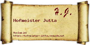 Hofmeister Jutta névjegykártya